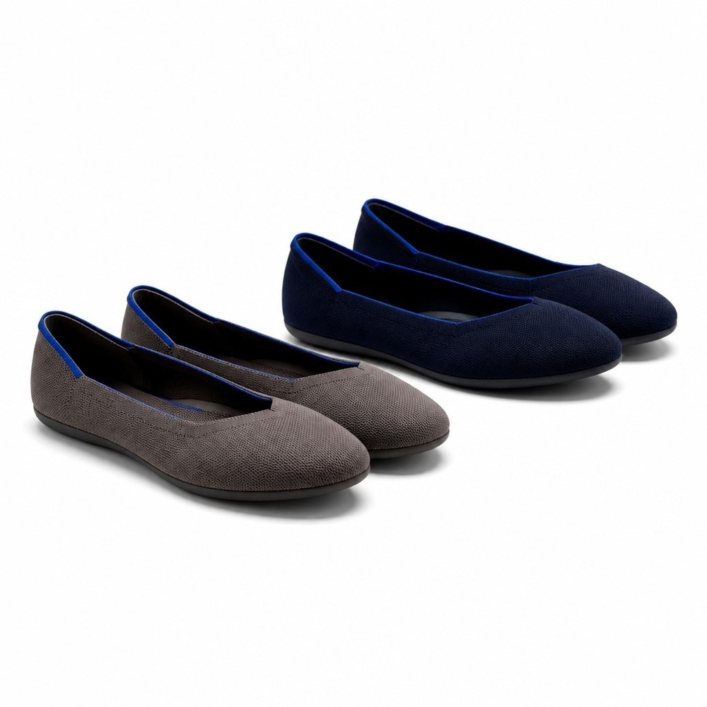 Classic Women's Knit Ballet Flat- Gray ONLY